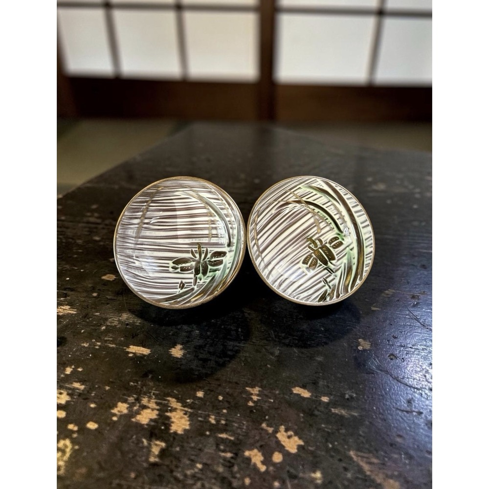 Vintage Hand Crafted Set Of 2 UCAGCO Iris 6" Bowls Occupied Japan Collectible